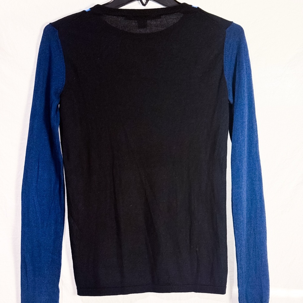 Diane vonFurstenberg Blue, Navy and Black Long Sleeve Sweater sz S - Picture 2 of 2